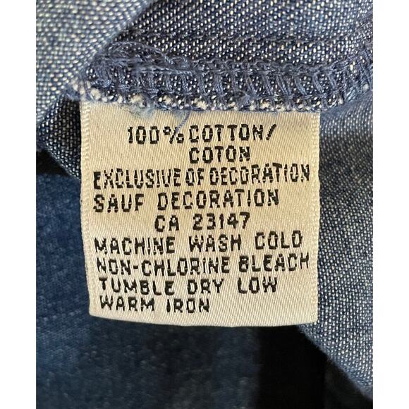 Talbots Button Front Denim Vest Blue Small Y2K Classic Professional Vintage Y2K - Picture 8 of 8